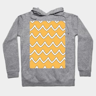 Yellow black white sand waves Hoodie